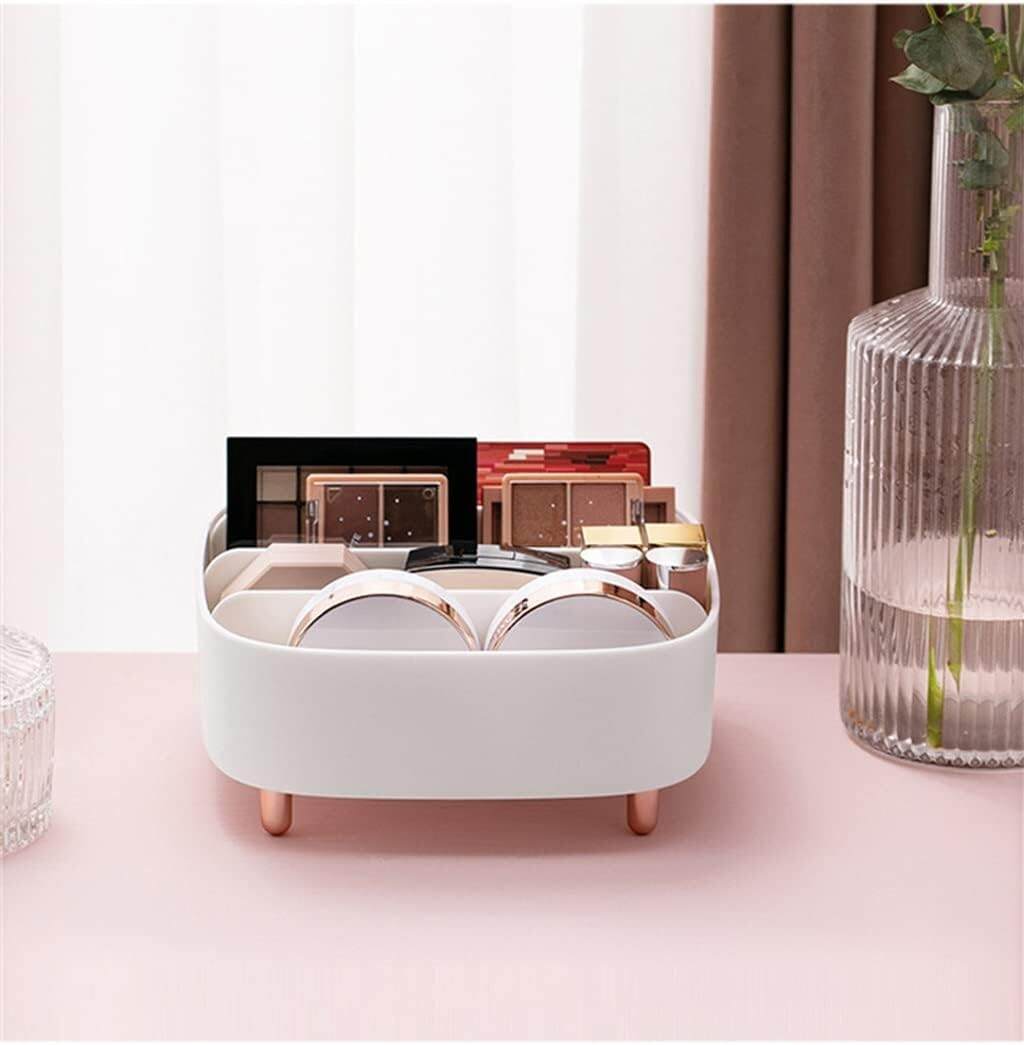 Cosmetic Storage Box Lipstick Compartment Storage Rack Dressing Table Storage Container Desktop Shelf(D)