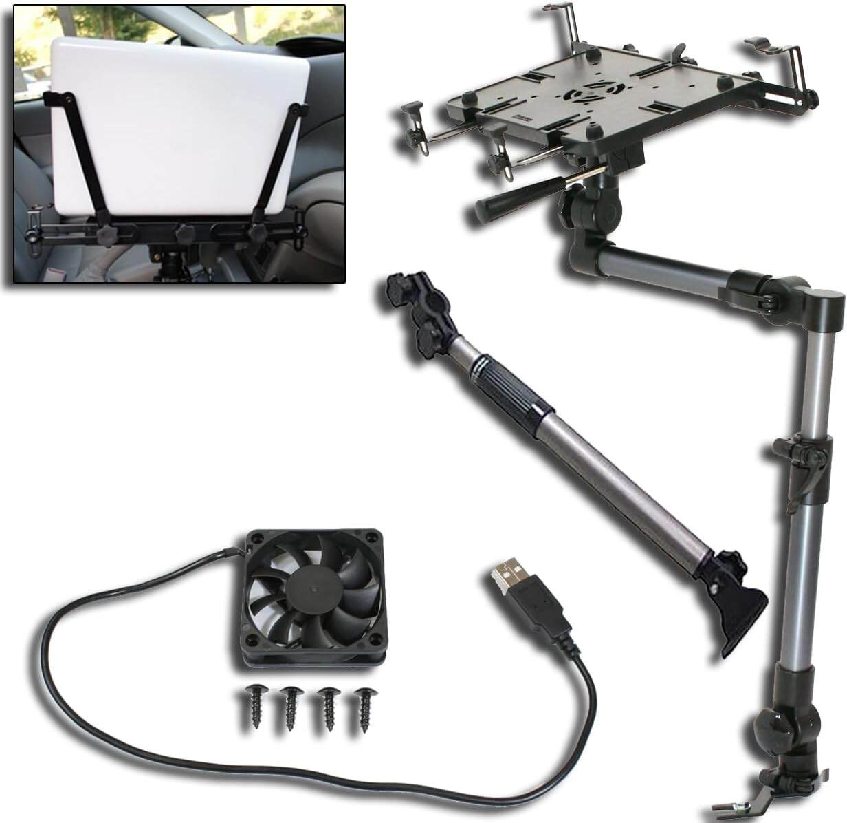 Mobotron MS-526B Heavy Duty Laptop Mount Holder for Cars, Trucks, SUVs, and other Applications with Complete Accessory Package