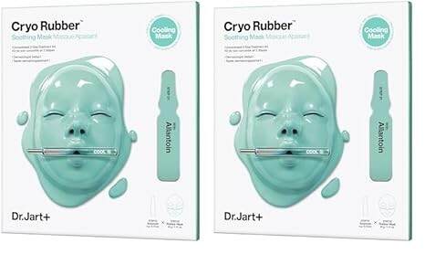 Dr.Jart+ Cryo Rubber Soothing Face Mask | Hydrates and Reduces Redness | Korean Skin Care | Travel Size, 2 Pack