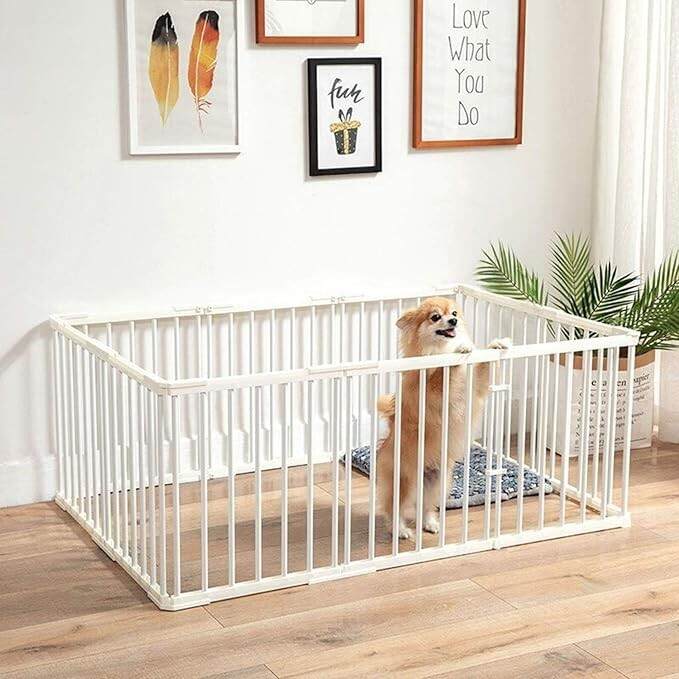 Dog cage Dog cage Kit Dog Cage Household Pet Dog Fence Fence Indoor Isolation Gate Fence Iron Cage Pet Products Foldable Exercise Pen & Pet Playpen Kennel Cage Kennel