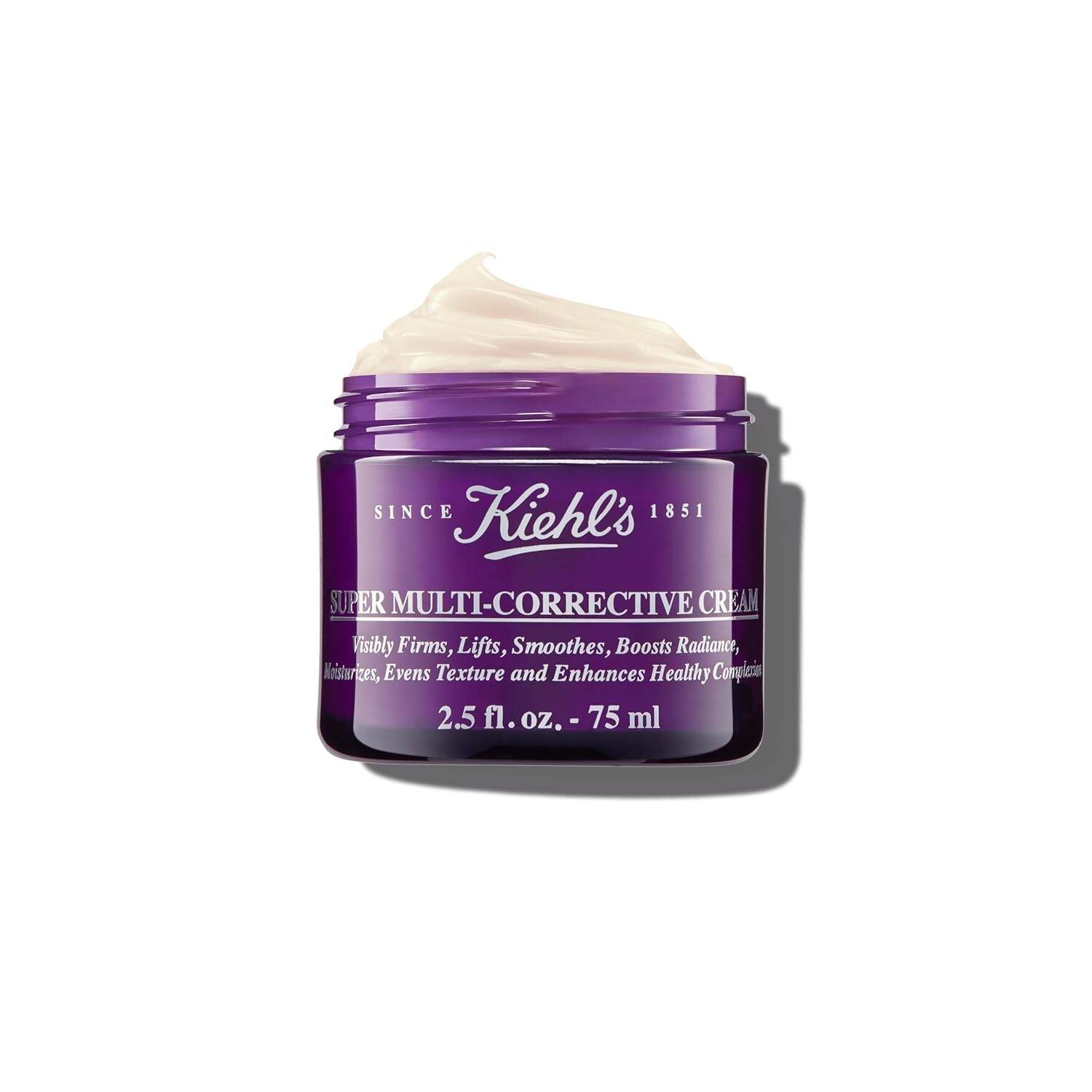 Kiehl's Super Multi-Corrective Cream, Anti-Aging Wrinkle Reducing Face and Neck Cream, Evens Skin Tone, Smooths Skin Texture, Fast-Absorbing and Lightweight, For All Skin Types, Paraben-free