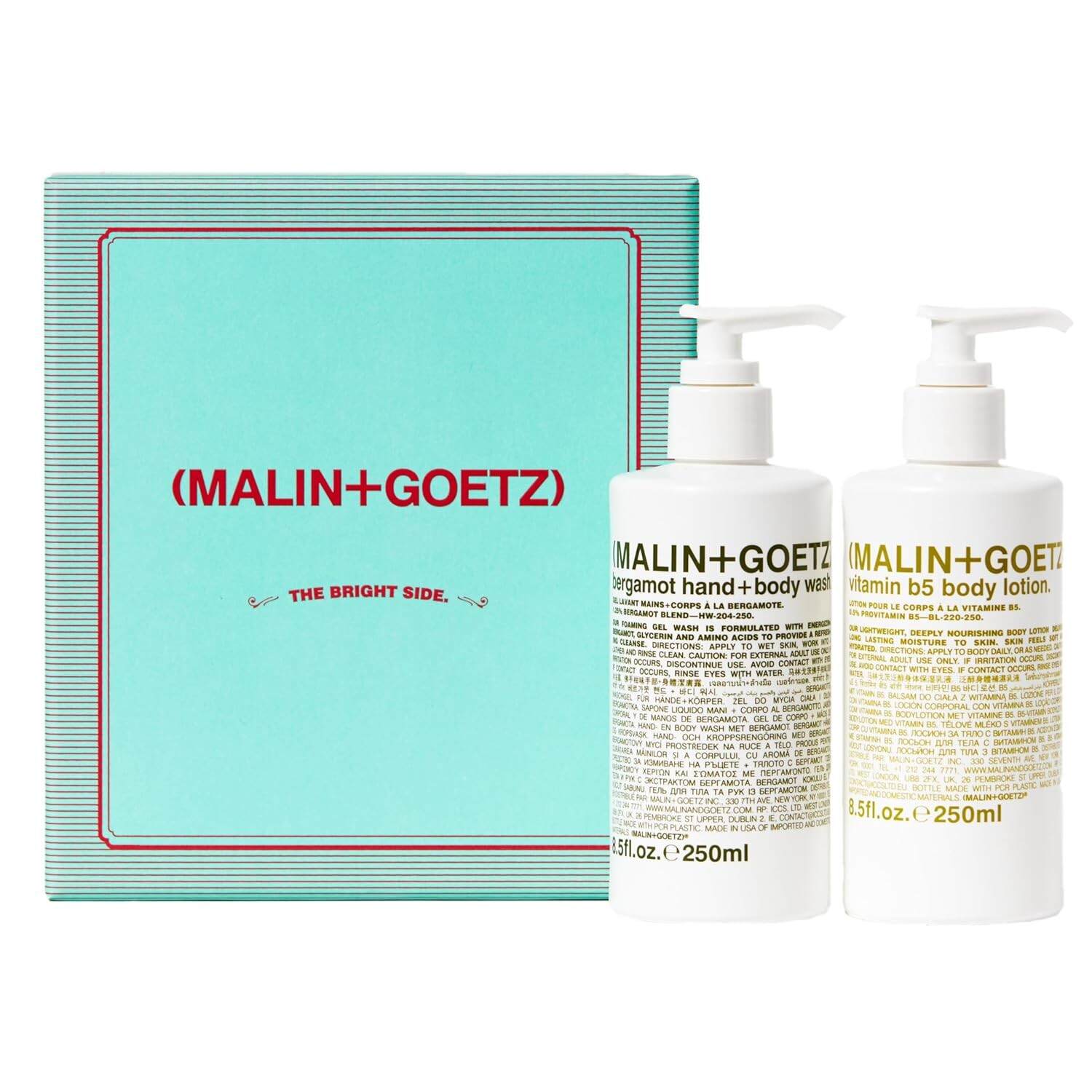 Malin + Goetz The Bright Side Wash + Lotion Duo – Luxury Skin Care Gift Set, Skin Care Kit for Men & Women, Stocking Stuffer for Christmas, Birthday Presents & Gift Baskets
