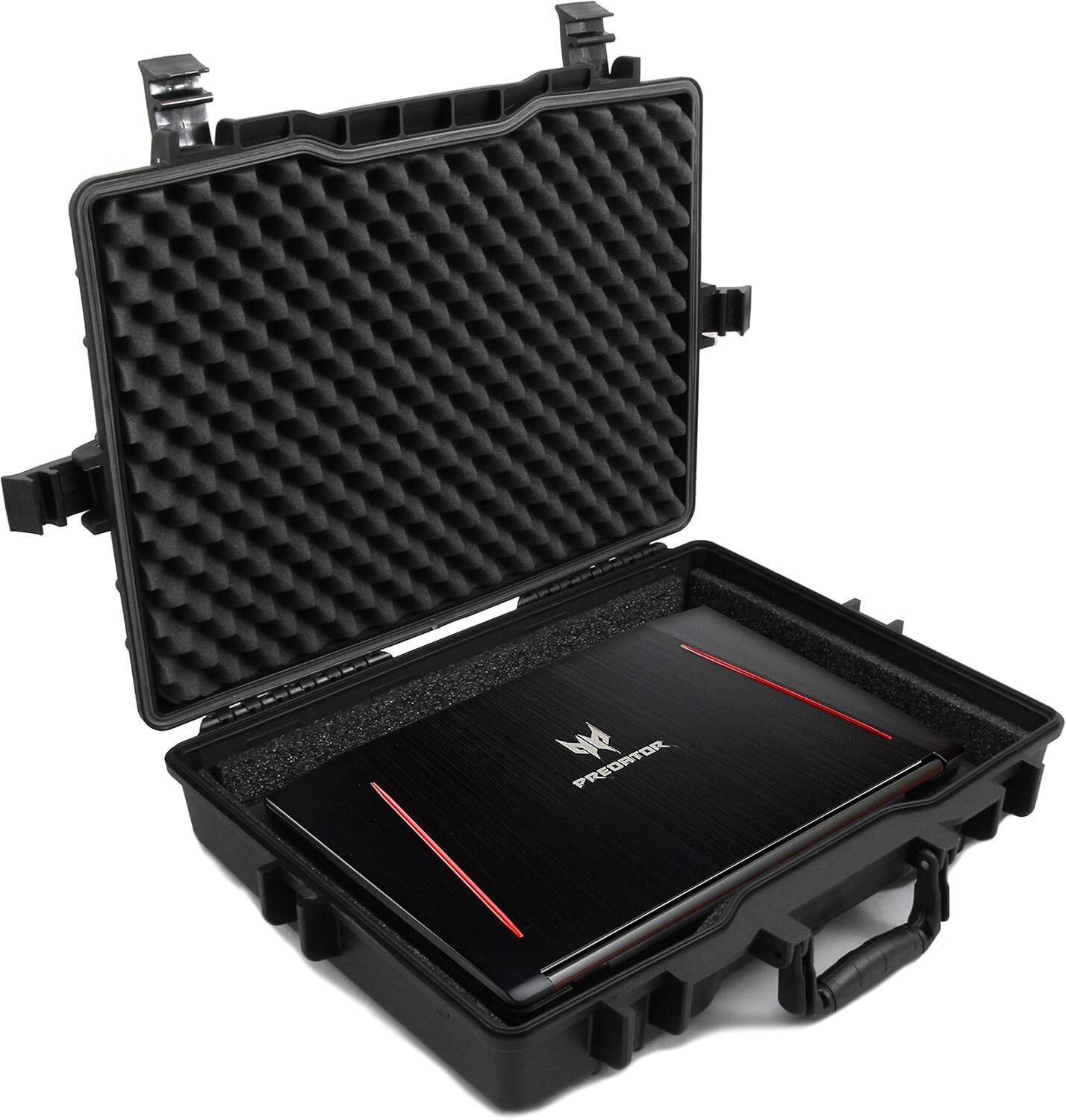 CASEMATIX 17" Elite Custom Waterproof Laptop Case Compatible with Acer Predator Helios 300, Helios 500, Nitro 5 and More 15.6 inch & 17.3 inch Gaming Laptops with Accessories